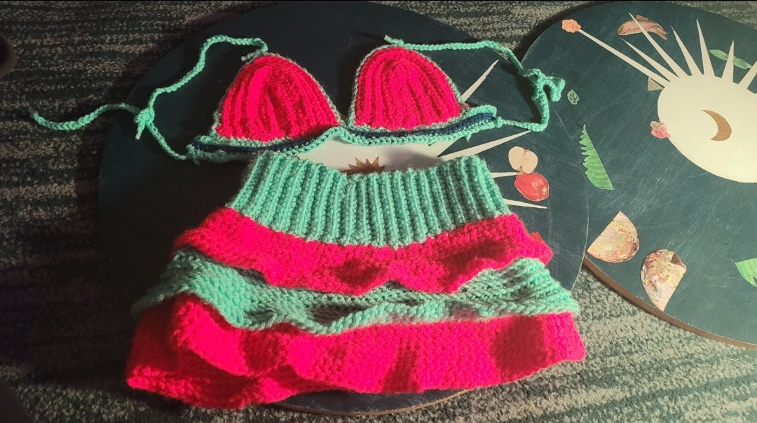 Crochet Beach Skirt and Top